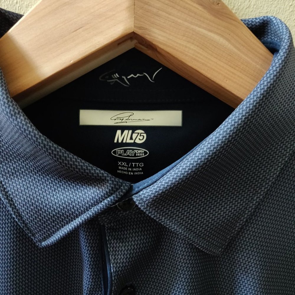 Greg Norman XXL Blue/Grey Playdry ML75 polo